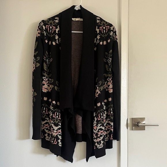 Urban Outfitters Staring at Stars Floral Cardigan Open Front Boho Sweater S - Picture 2 of 8
